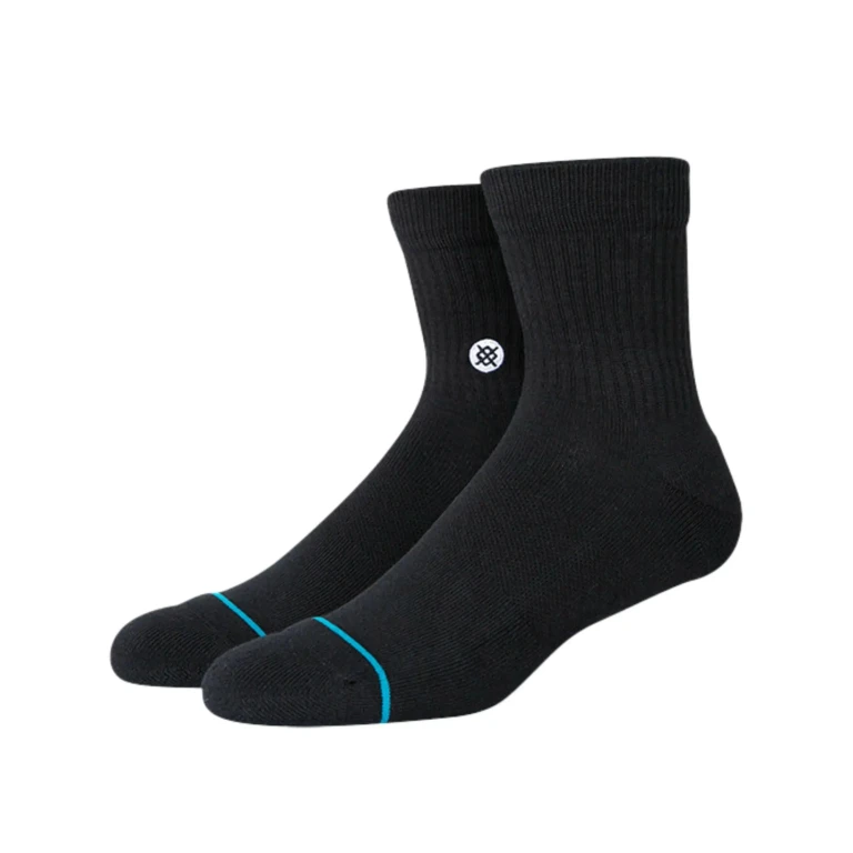 Icon Quarter Classic Ankle Socks Black
