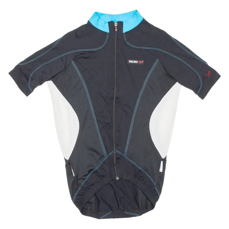 Cycling Mens Jersey Black Full Zip S