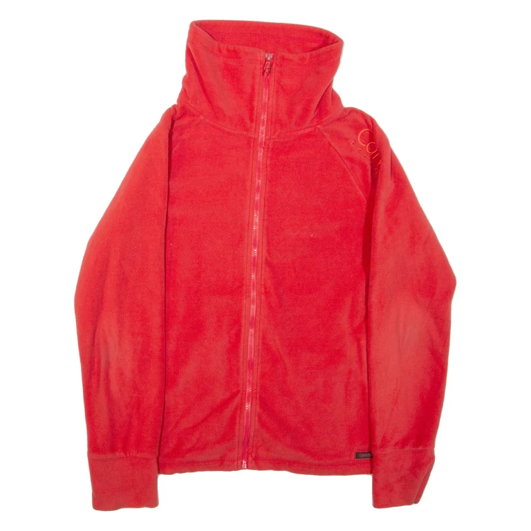 CALVIN KLEIN Womens Fleece Jacket Orange M