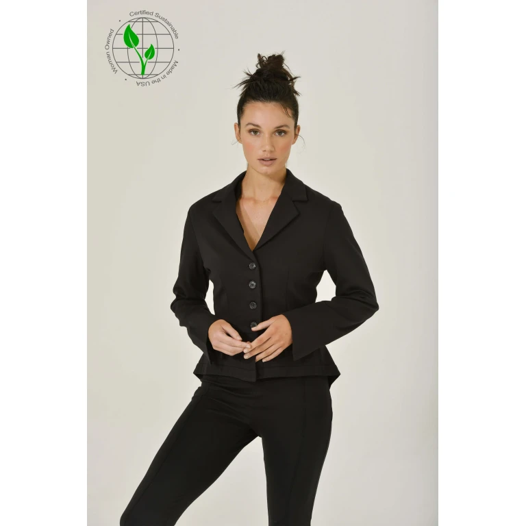 Vintage Black Peplum Jacket w/ Slit Sleeves