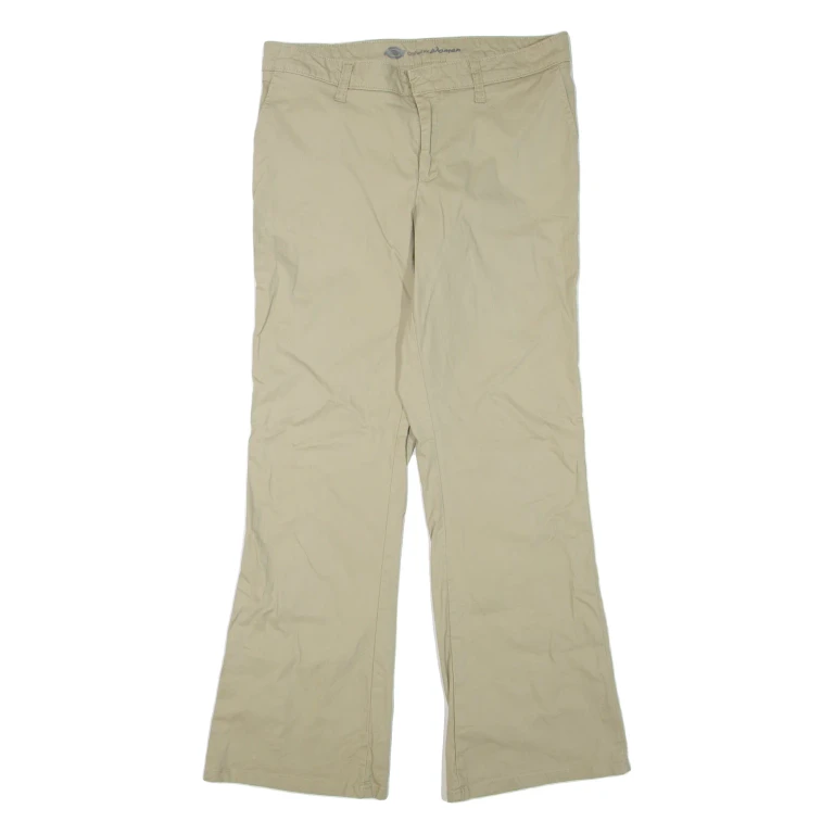 DICKIES Womens Trousers Beige Regular Flared W32 L30