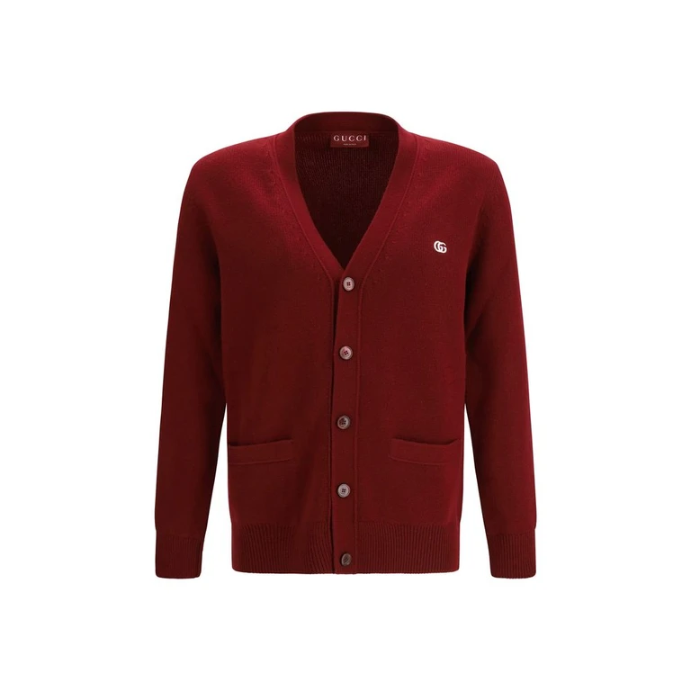 Gucci Bordeaux Wool Cardigan Clothing - Men