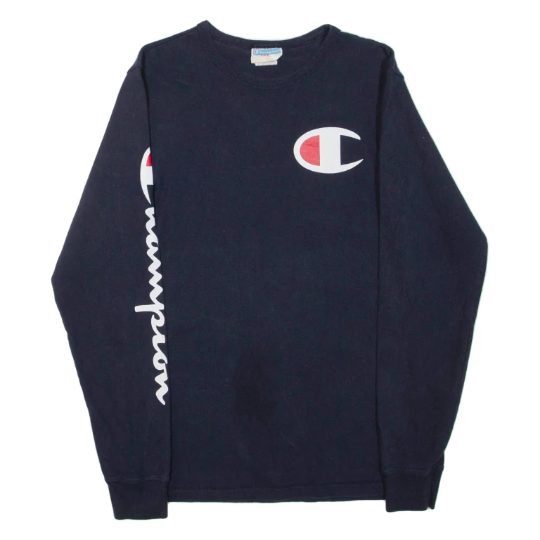 CHAMPION Mens T-Shirt Blue S