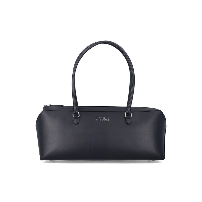 New Bauletto J Large Shoulder Bag Black Bovine Leather Internal