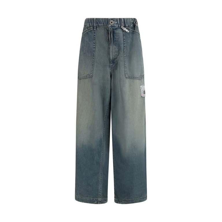 Blue Cotton Relaxed Fit Jeans Clothing - Women
