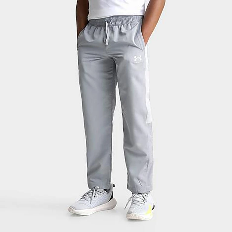 Under Armour Big Kids Rival Woven Pants in Steel Size: Small