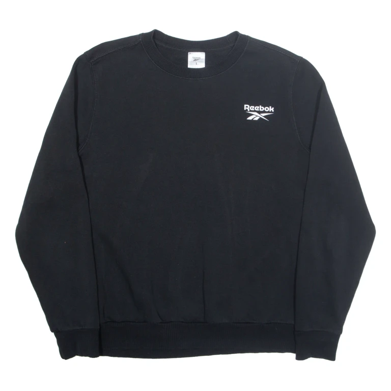 REEBOK Womens Sweatshirt Black L