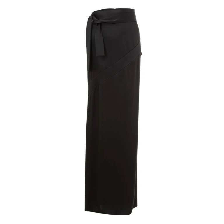 Black Acetate Long Skirt - Women