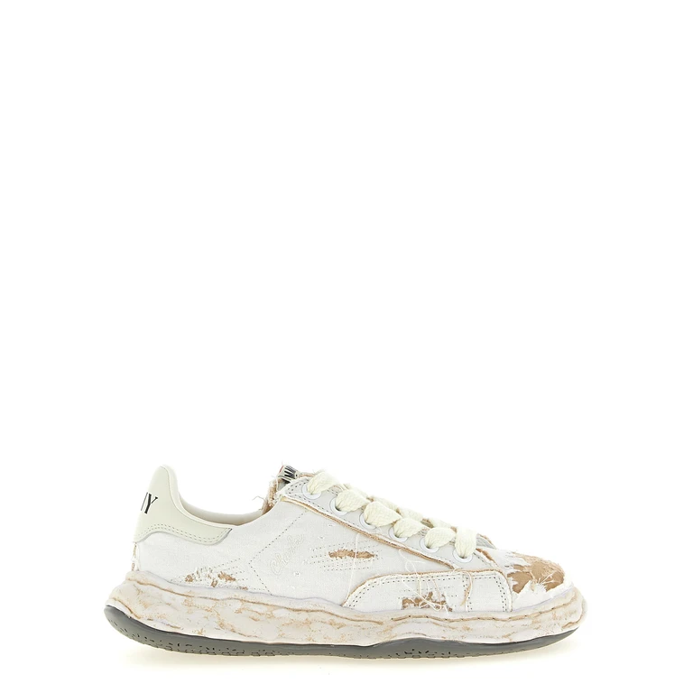 White Cotton Sneakers - Men