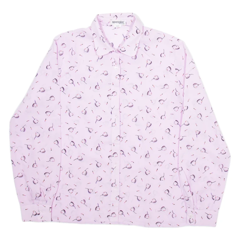 SPENGLER Womens Shirt Purple Floral Long Sleeve M