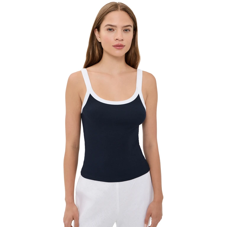 Velvet Belle Tank Top Navy/White M