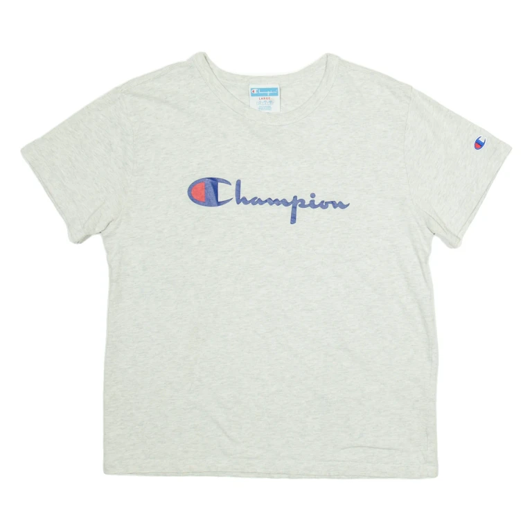 CHAMPION Womens T-Shirt Grey L