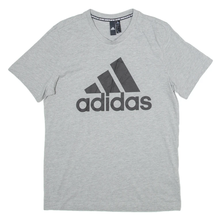 ADIDAS Mens T-Shirt Grey M