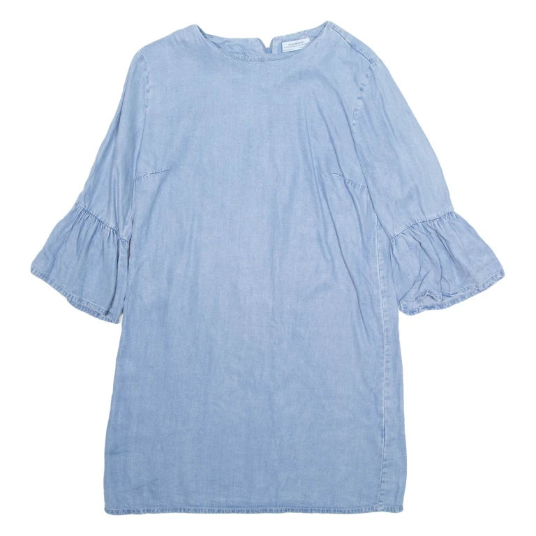 ZARA Womens Shift Dress Blue Knee Length S
