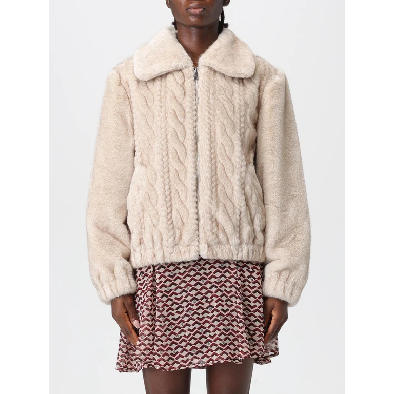 LIU JO Fur Coat Woman color Beige (MF5094E1044W9868)