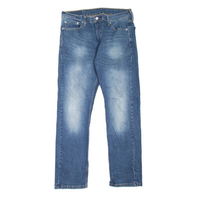 LEVI'S 513 Jeans Mens Blue Slim Straight Stone Wash W32 L30