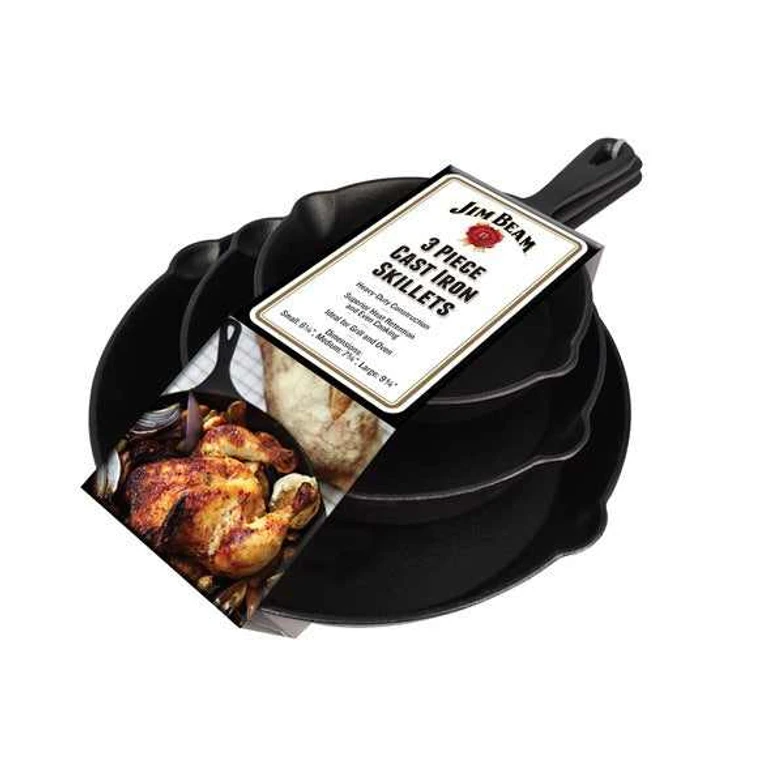 Cast Iron 3 Piece Skillet Set
