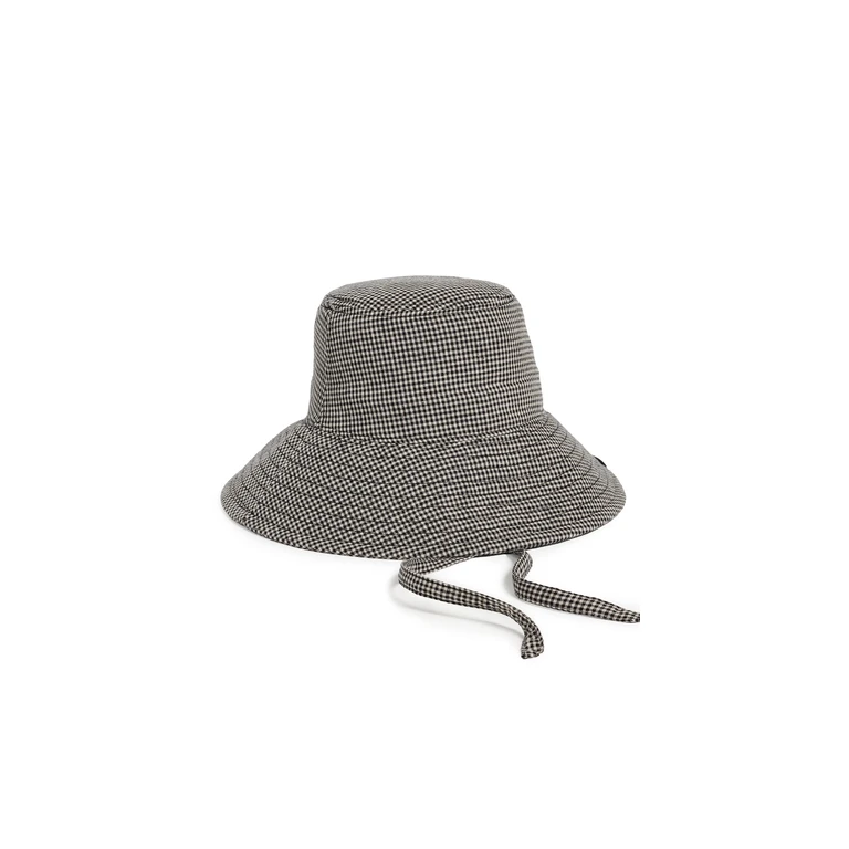 rag & bone Harper Sun Hat Black Gingham S/M