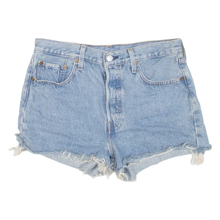 LEVI'S 501 BIG E Womens Denim Shorts Blue S W28