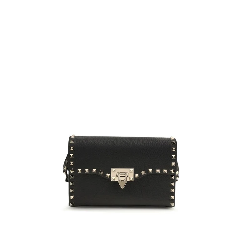 Valentino Garavani Black Calf Leather Bos Taurus Shoulder Bag - Women (VA8W2B0181VSF0NOBB)