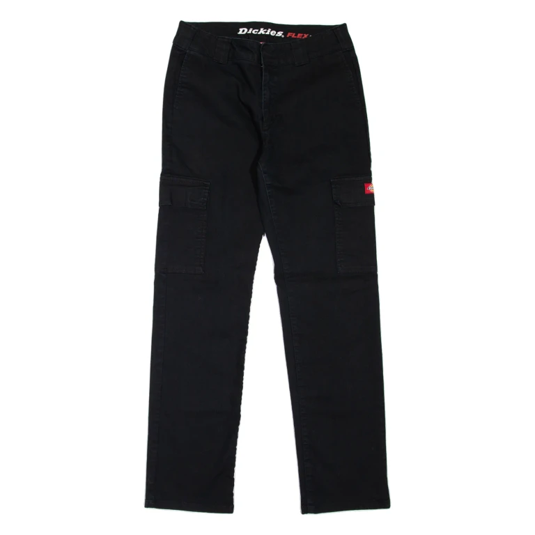 DICKIES Cargo Workwear Womens Trousers Black Slim Straight W29 L30