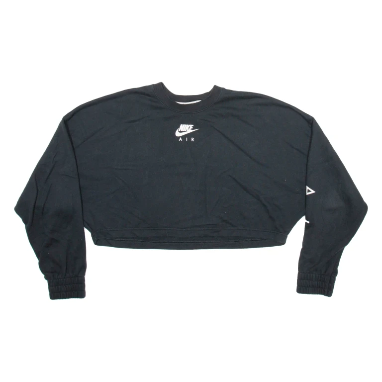 NIKE Cropped Womens Sweatshirt Black L