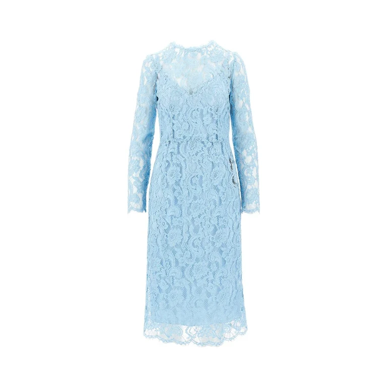 DOLCE & GABBANA Floral cordonetto lace midi dress Woman 42
