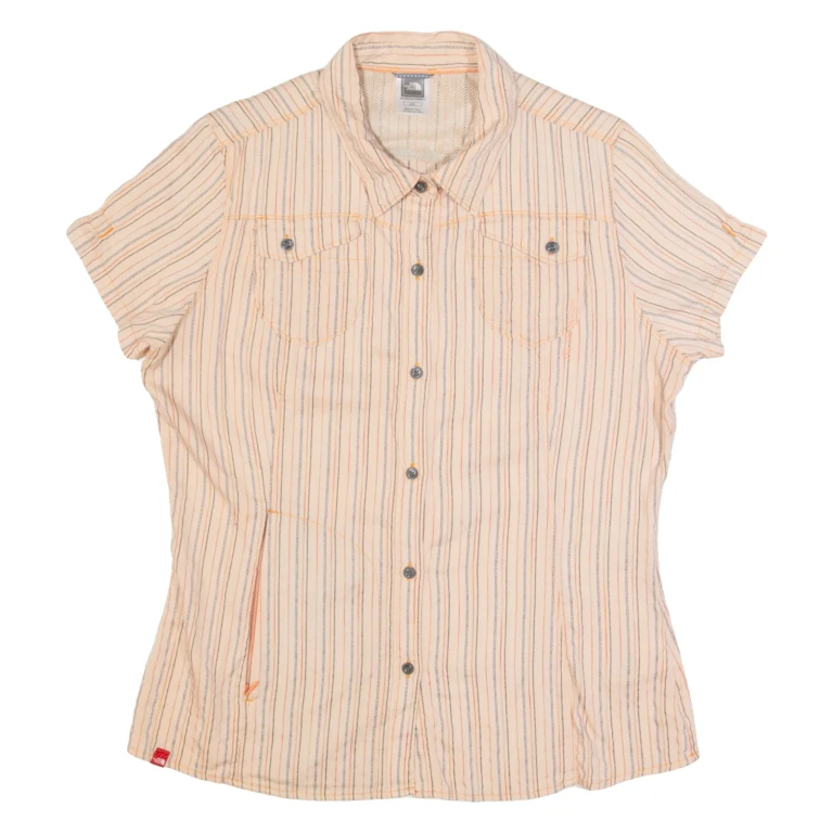 THE NORTH FACE Womens Shirt Pink Striped L