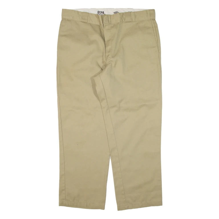 DICKIES 874 Workwear Mens Trousers Beige Regular Straight W38 L29