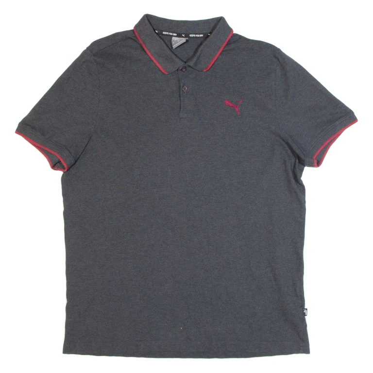 PUMA Mens Polo Shirt Grey L (GG1-071024-18725)