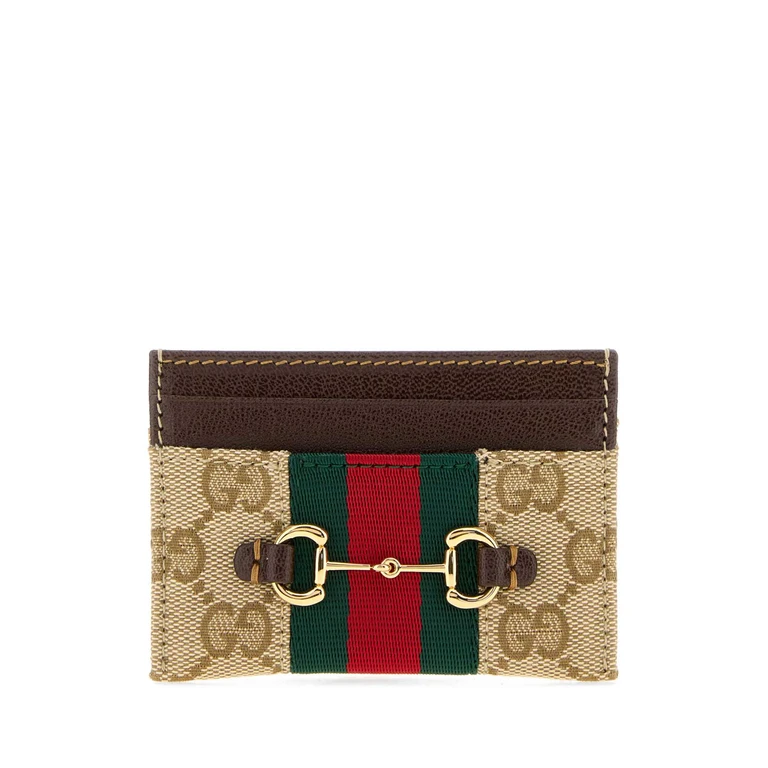 Gucci Gg Fabric Card Holder Vintsanddkbrovrv Portafogli - Women