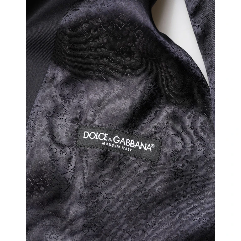 Black Wool Single Breasted 3 Piece Men Suit Pl+se+wv - Men