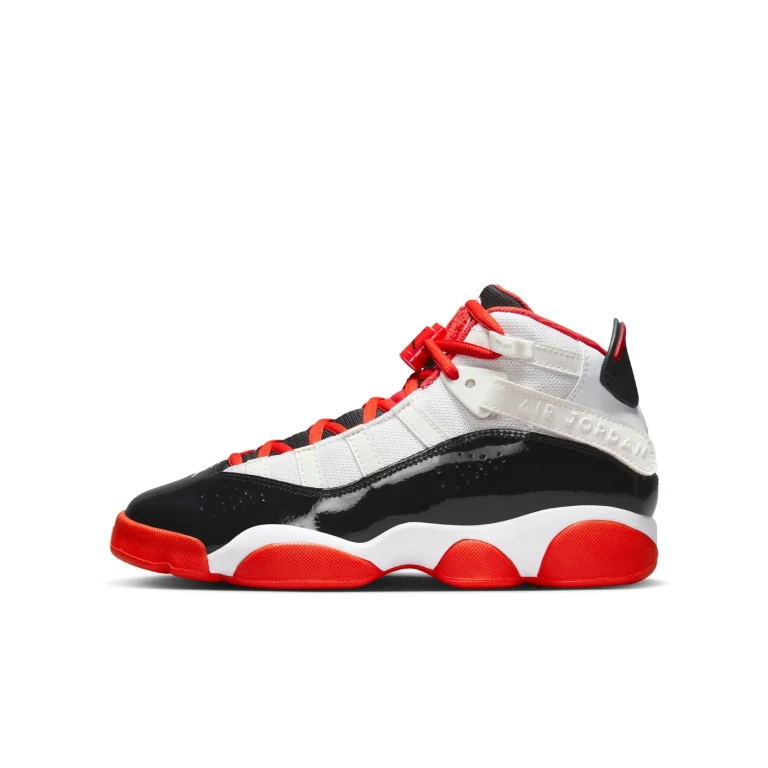 Grade School 6 Rings Gs 'White Black Team Orange' Sneakers
