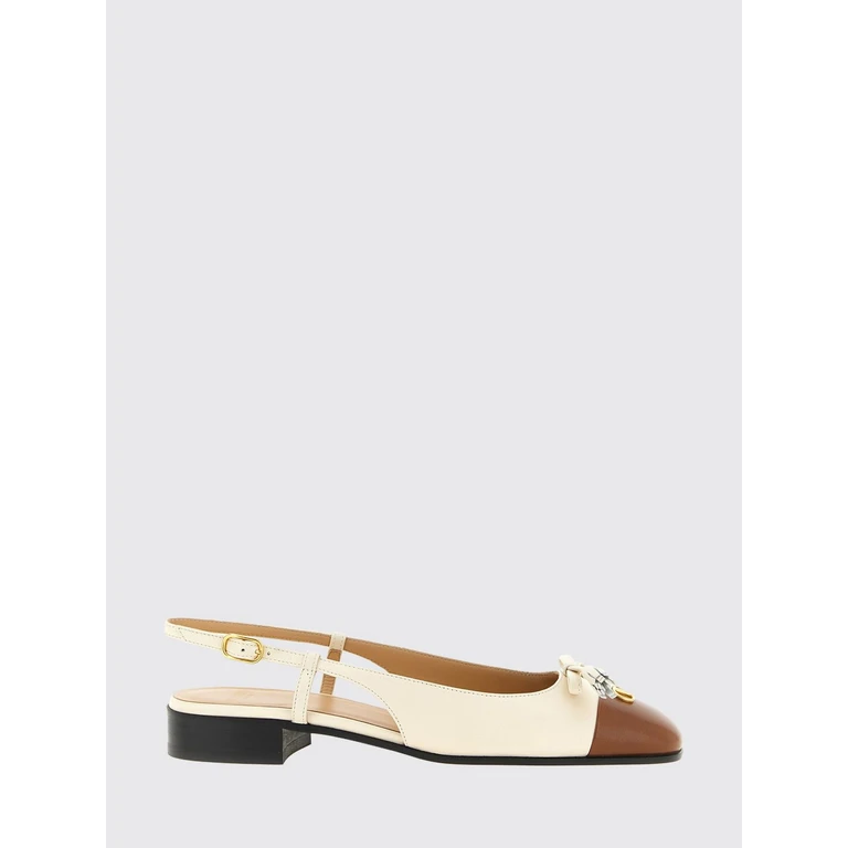 Valet Du Roi Bicolor Leather Slingback Ballet Flats with VLogo (W2S0MH0DDTAHA)