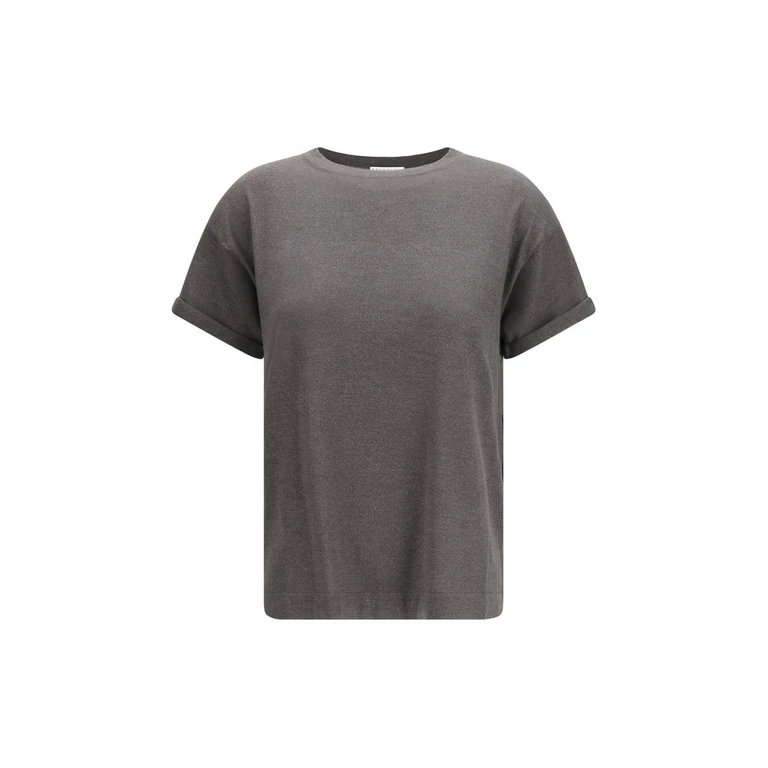 Brunello Cucinelli Gray Nylon T-Shirt - Women