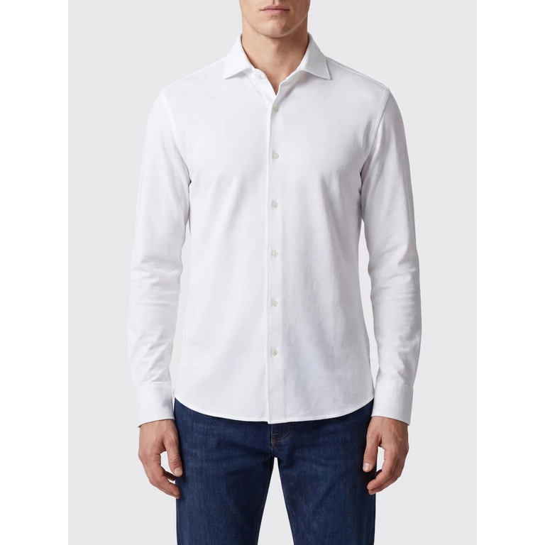 Slim Fit Casual Shirt in Cotton Jersey with French Collar (202AB0029100)