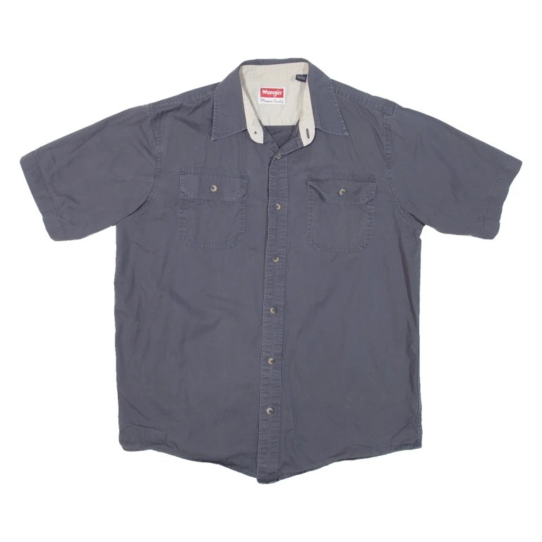 WRANGLER Mens Plain Shirt Grey M