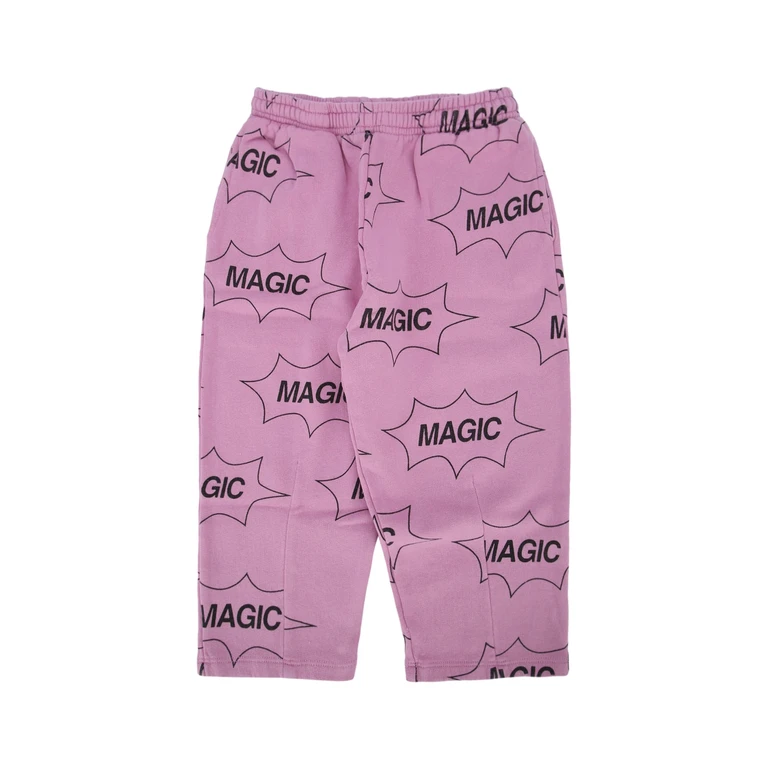 Bobo Choses Its Magic All Over Jogging Pants Pink Organic Cotton Pantaloni