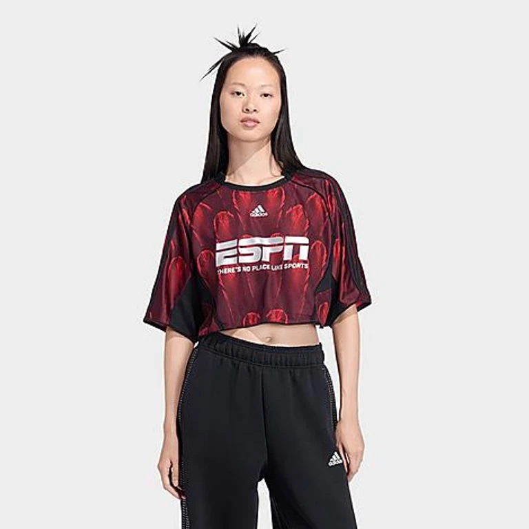 adidas Women's Originals F50 All-over Print Jersey in Red/Black Size: XXS