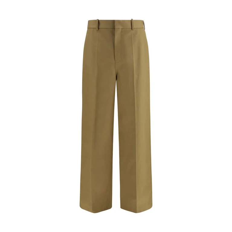 Beige Cotton Chino Pants - Men