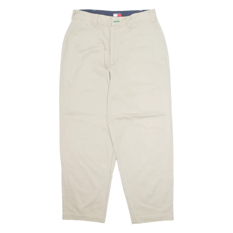 TOMMY HILFIGER Chino Mens Trousers Cream Regular Straight W32 L27