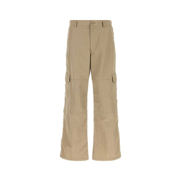 Beige Nylon Cargo Pant Exterior: Pantaloni - Men