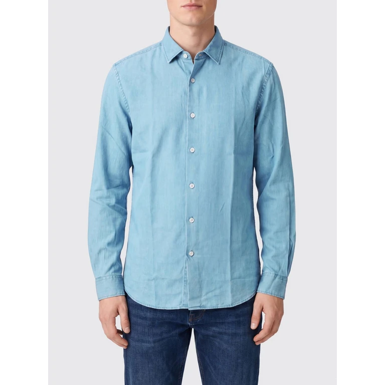 Long-Sleeved Cotton Shirt with French Collar (265405012)