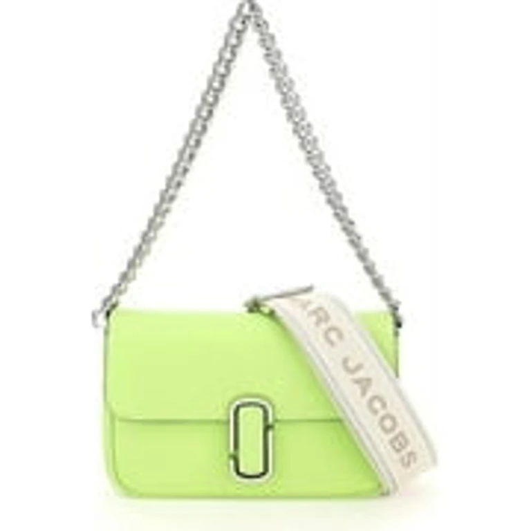 Marc Jacobs Womens The J Shoulder Bag Green Glow H956l01pf22-325 One Size Silver Leather - Women