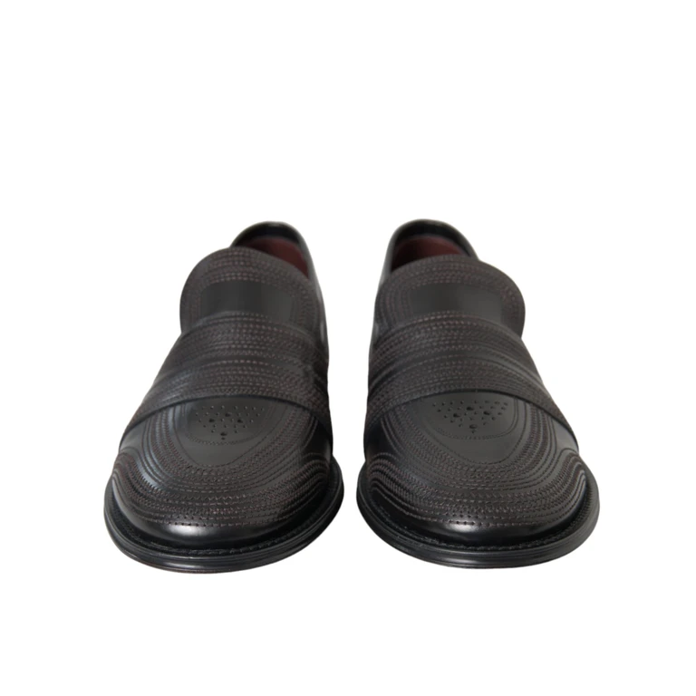 Black Brown Leather Loafer Men Dress Shoes Calfskin - Men