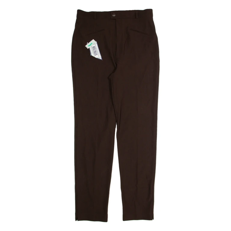 GREEN VILLAGE Womens Trousers Brown Regular Tapered 90s W32 L30