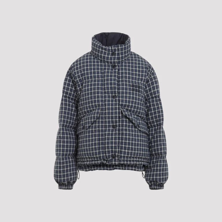 Reversible Checked Down Jacket
