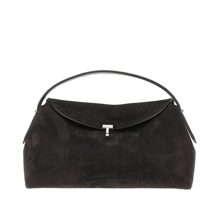 Suede leather 'T-Lock' top-handle bag Woman One Size