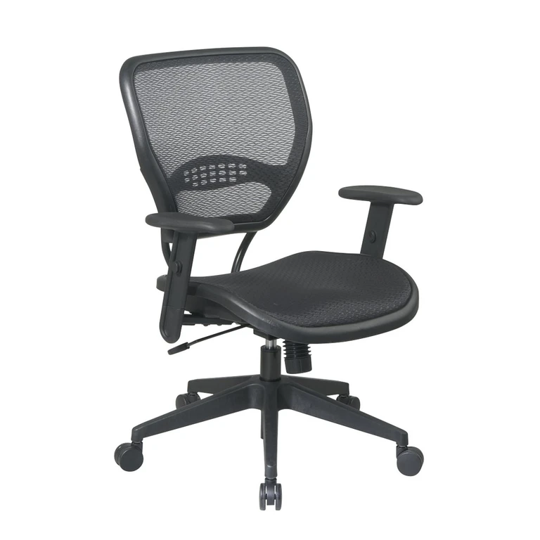 Air Grid Black 2-in-1 Tilt Control Office Chair