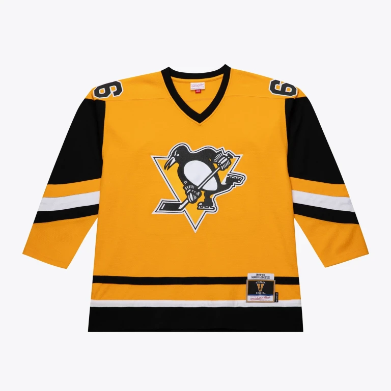 Men's NHL Gold Jersey Penguins 1984 Mario Lemieux